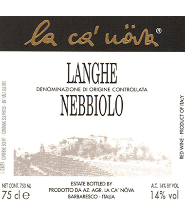 [IT004] La Ca'Nova Langhe Nebbiolo, 2020